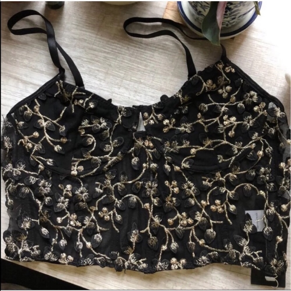 Black and gold bralette